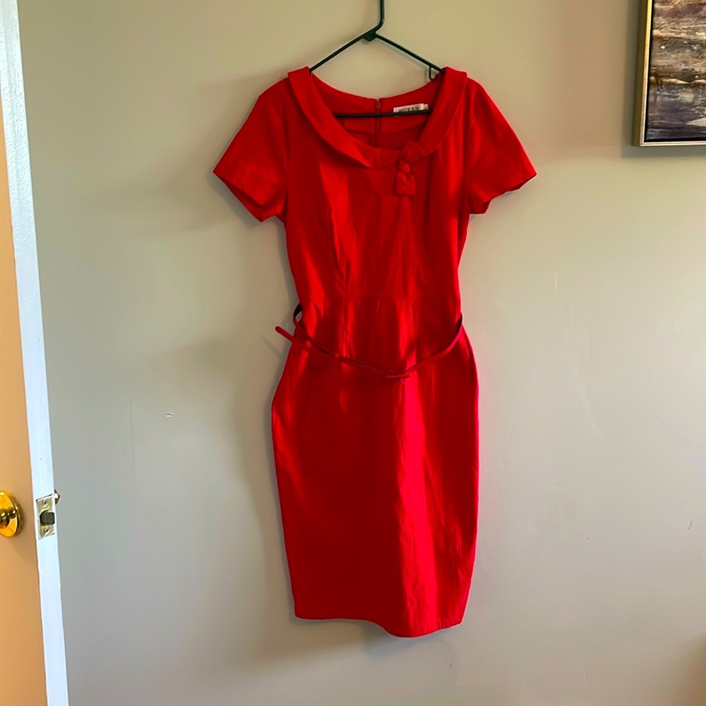 MUXXN Retro Scoop Neck Dress
